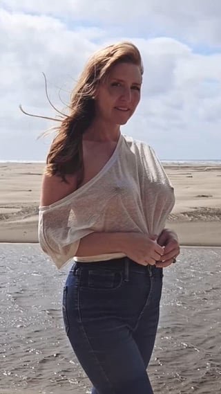 I'll show you my tits if you can guess which beach I'm on