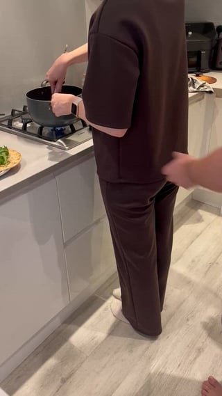 Keeping his tummy full and balls empty
